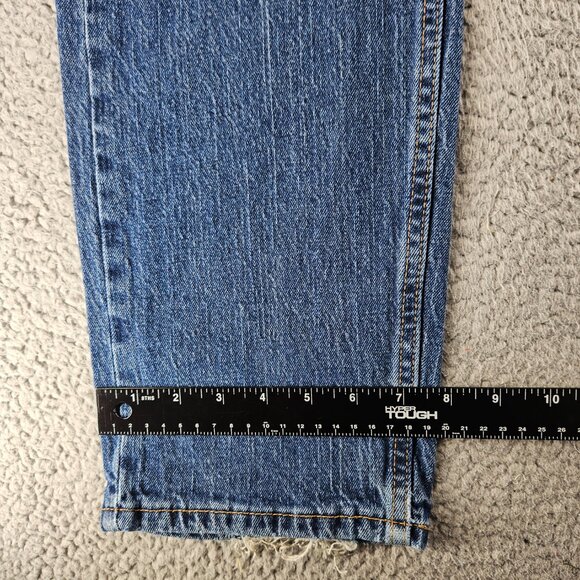 Levis Jeans Mens 36x30 505 Blue Straight Leg Zip Fly - Picture 12 of 16